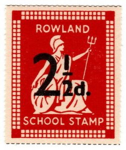 (I.B) Cinderella Collection : Rowland School Stamp 2½d