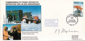 British Antarctic Territory FDC Sc 148 Signed Dr P J Stephenson Cachet Fergus...