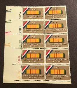 Honoring Vietnam Veterans Plate Block MNH (10) 15c Scott #1802 Nov 11 1979
