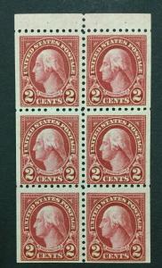 MOMEN: US #583a BOOKLET PANE MINT OG H #28838