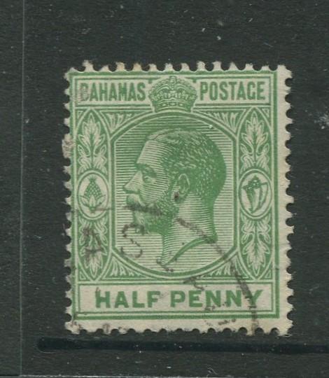 Bahamas - Scott 49 - KGV Definitive - 1912 - FU - Single 1/2p Stamp