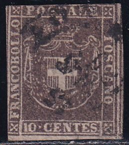 Italy Tuscany Provisional Government 1860 Sc 19 SCV 62.50 Stamp Used