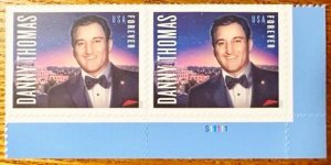 US #4628 Danny Thomas Pair w/plate # forever 2012 Mint NH