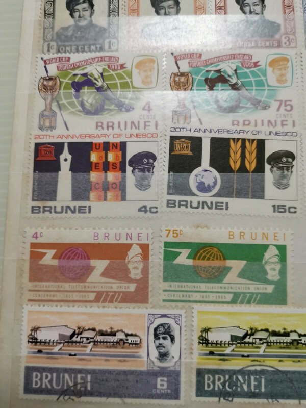 BRUNEI COLLECTION  FINE MINT & USED ON ALBUM PAGE