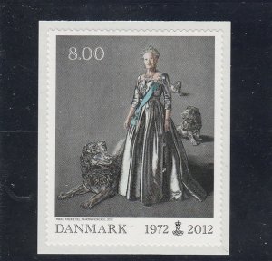 Denmark  Scott#  1579  MNH  (2012 Reign of Queen Margrethe II)