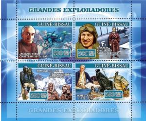 GUINEA BISSAU 2007 SHEET EXPLORERS COUSTEAU COOK SMITH NORGAY HILLARY