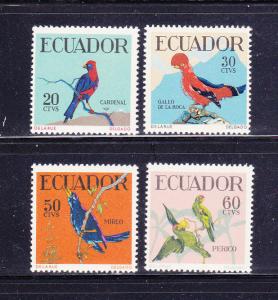 Ecuador 645-648 Set MNH Birds (E)