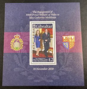 Gibraltar #1266, 1283 Mint Engagement & Royal Wedding of William & Catherine