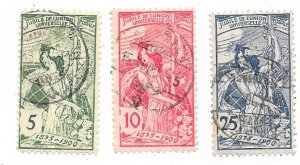 Switzerland #98-100  UPU Jubilee (U) CV$53.50