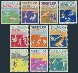Albania 754-764 perf,imperf,MNH.Michel 859/879,Bl.26 A,B. Olympics Tokyo-1964.