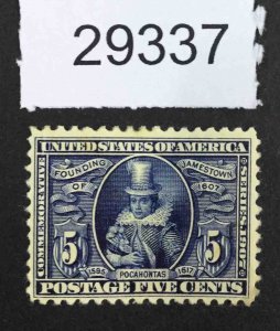 US STAMPS #330 MINT OG H LOT #29337