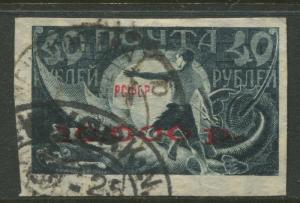 Russia - Scott 200 - New Russia Triumphant -1922 - Used - 10,000 on a 40r Stamp