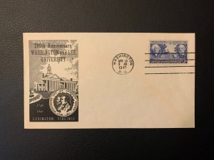 SCOTT # 982, FDC COVER OF WASHINGTON & LEE UNIVERSITY YEAR 1949