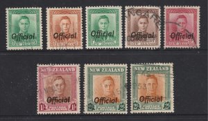 New Zealand a small lot of used KGVI Officials