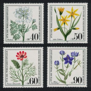 Berlin Wild Flowers 4v 1980 MNH SG#B601-B604 MI#629-632