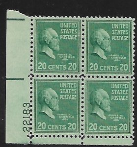 1938 United States  James A Garfield  SC# 825 Mint