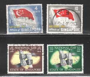 Singapore, Scott #49-52    VF, Used, 2 sets, National Day, CV $3.20 .... 5710041