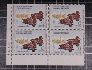 Scott RW27 1960 $3.00 Duck Stamp MNH Plate Block LL 167503 SCV - $425.00