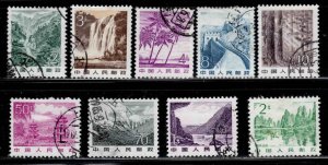 China, PRC # 1723-39 ~ Short Set of 9 ~ Parks, Scenic Views ~ Ucto, MX (1981-83)