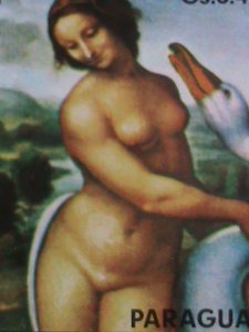 ​PARAGUAY-PROMOTION SALE-WORLD FAMOUS NUDE ART PAINTING LARGE SIZE STAMP VF
