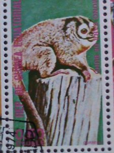 EQUATORIAL GUINEA-1974 WORLD FAMOUS LOVELY MONKIES  CTO SHEET-VERY FINE