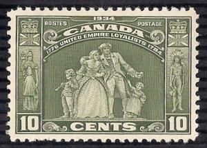 Canada #209 10 cent Loyalists Stamp M OG NH EGRADED VF-XF 87