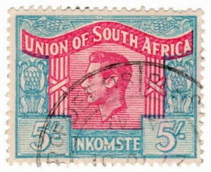 (I.B) South Africa Revenue : Duty Stamp 5/- (Language Error)