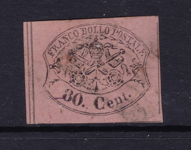 Papal State an 80c used?? imperf from 1867