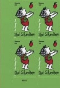 US Shel Silverstein NDC MNH. BL Plate Block of 4 stamps 2022. Ships After 15 Apr
