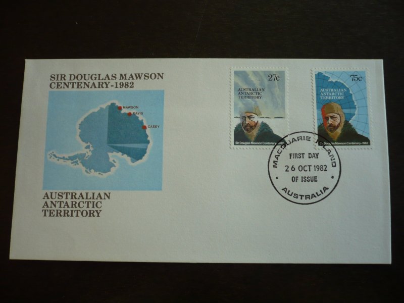 Stamp - Australian Antarctic - Scott# L53-L54 - First Day Cover Macquarie Island