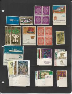 Lot of ISRAEL 57 Misc. Stamps Including 7 1953-4 Airmails MNH