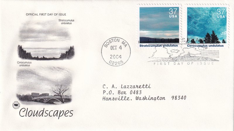 2004, Cloudscapes, PCS, FDC (E12225)