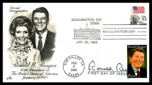 1985 Ronald Reagan Inauguration DUAL With 2005 First Day - Artcraft Cachet