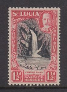 St. Lucia - Scott 97a - KGV - Definitive -1936 - MNH -Single 1.1/2d Stamp