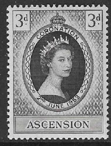 ASCENSION SG56 1953 CORONATION  MNH