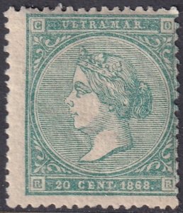 Cuba 1868 Sc 33 MH*