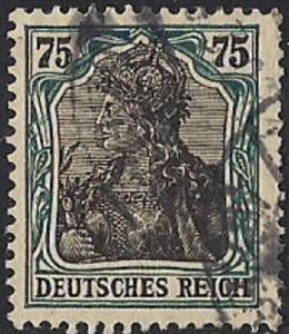 Germany #90  75 PF Germania, Green & Black, used VF