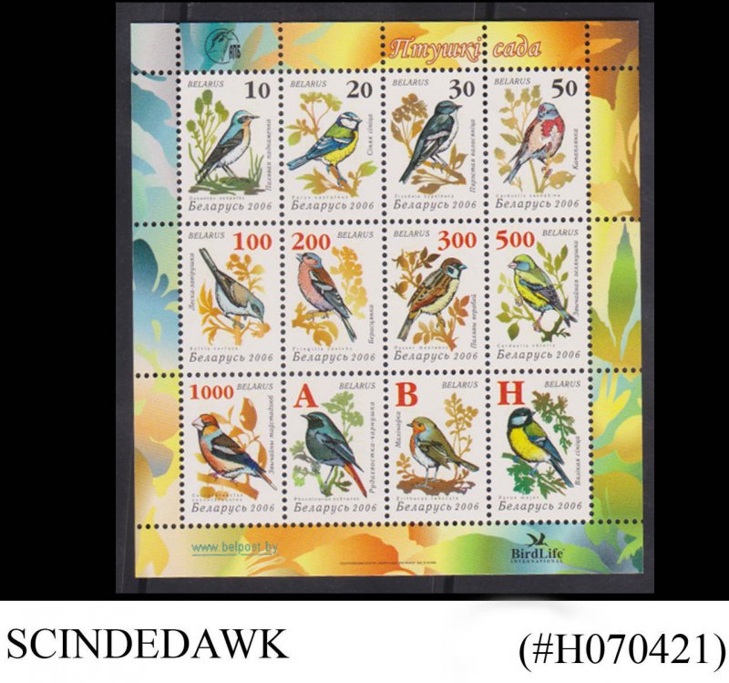 BELARUS - 2006 GARDEN BIRDS - MIN. SHEET MINT NH