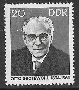 EAST GERMANY DDR 1965 Prime Minister Otto Grotewohl Issue Sc 806 MNH