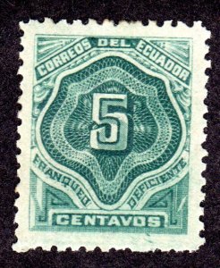 Ecuador, Scott # J3, MH, 2013 Cat = $ 6.00, Lot 220312 .