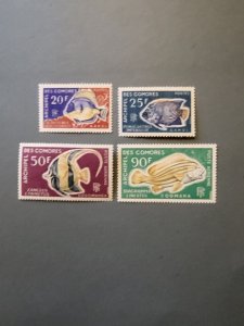 Stamps Comoro Scott #74-5, C23-4 nh