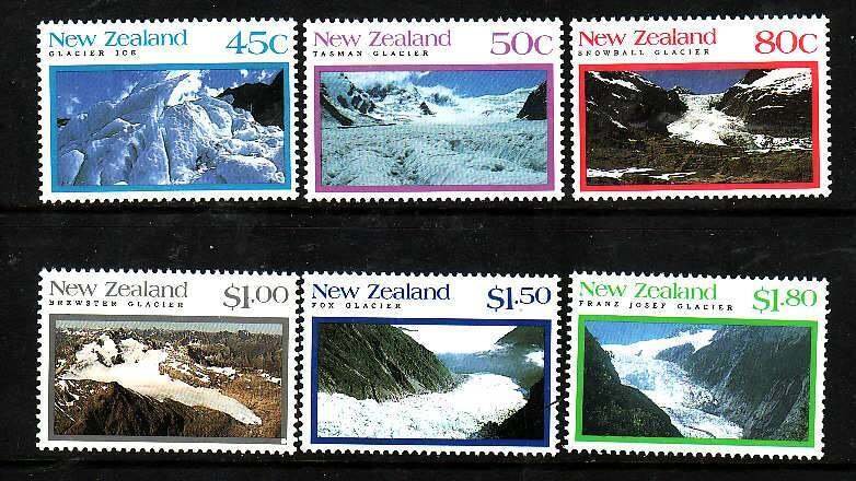 New Zealand-Sc#1104-9- id9-unused NH set-Glaciers-1992-