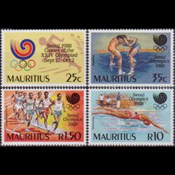 MAURITIUS 1988 - Scott# 678-81 Olympics Set of 4 NH