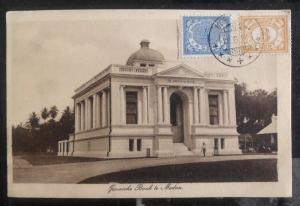 1913 Medan Netherlands Indies RPPC Postcard Cover Javasche Bank