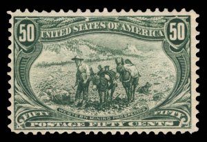 US STAMPS # 50c 291 MINT OG H CAT. $600 LOT #5823