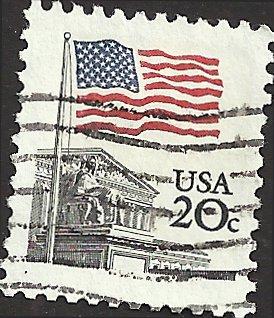 # 1894e USED BULLSEYE PERF. 11.2 SHINY GUM FLAG OVER CAPITOL