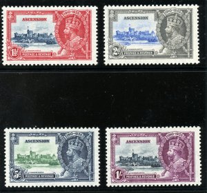 Ascension 1935 KGV Silver Jubilee set complete superb MNH. SG 31-34. Sc 33-36. 