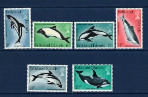 Falkland Isl. Sc 298-303 MNH Set of 1980 - Sea Life- Whales, Dolphins - HJ06