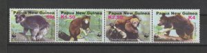 PAPUA NEW GUINEA 2003 WWF SG 989/92 MNH