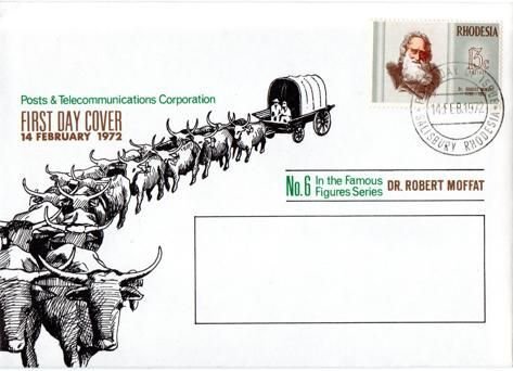 Rhodesia - 1972 Dr Robert Moffat FDC SG 469